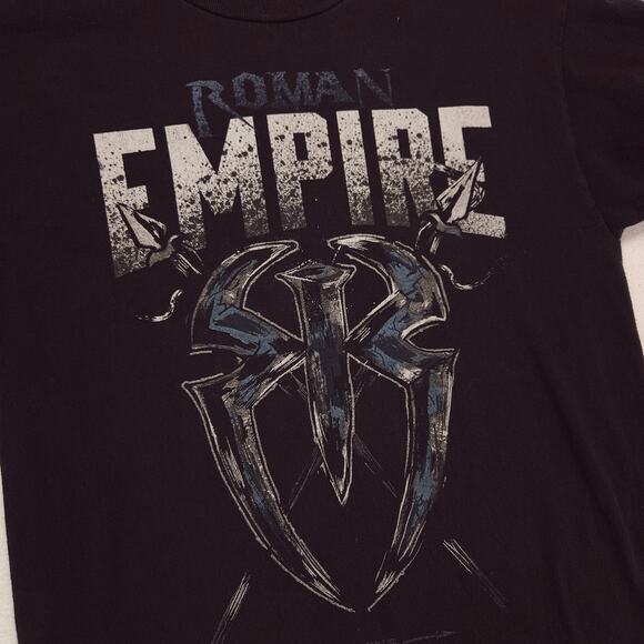 WWE Roman Empire Graphic Short Sleeve Crew Neck T Shirt Mens Size M Black - Picture 4 of 10